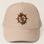 Scheepswiel en ankerplaats trucker pet (Voorkant)