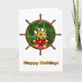 Scheepswiel Feestdagen Kaart
