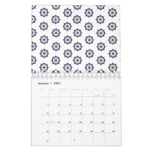 Scheepswiel marine Nautical Boat Kapitein Sailors Kalender