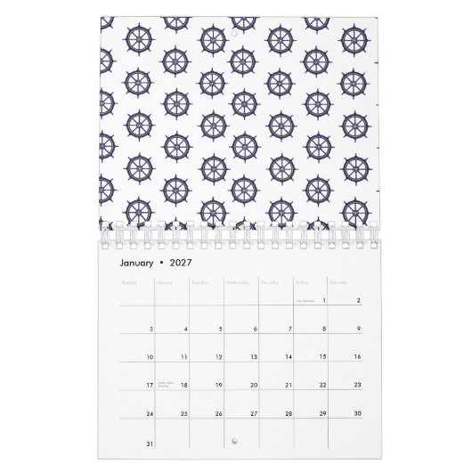 Scheepswiel Marine Scheepvaart Kapitein Zeilers Kalender (Jan 2027)