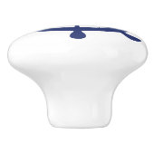 Scheepswiel met hart kuststrand keramische knop (Zijkant)