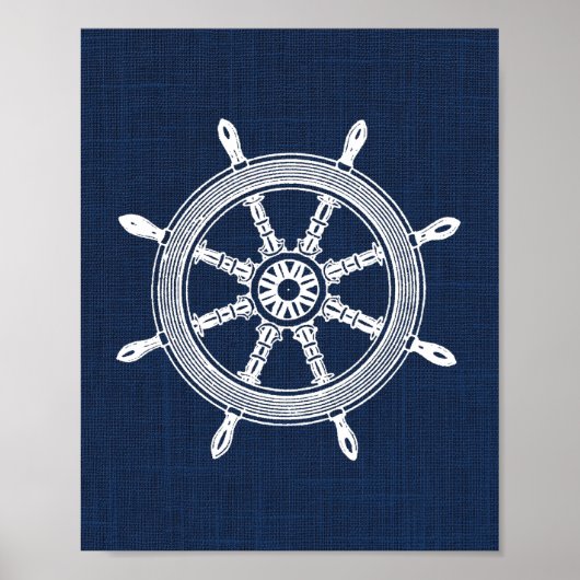 Scheepswiel Nautical Print (Voorkant)