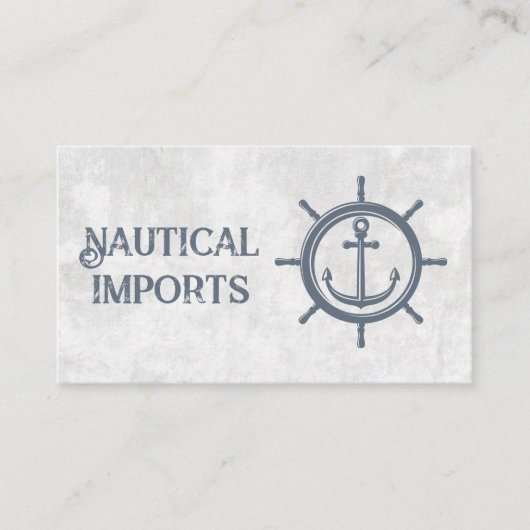 scheepswiel | nautisch | varen visitekaartje (Voorkant)