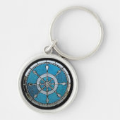 Scheepswiel- of helmGlas in lood-Sleutelhanger Sleutelhanger (Voorkant)