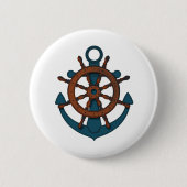 scheepswiel ronde button 5,7 cm (Voorkant)