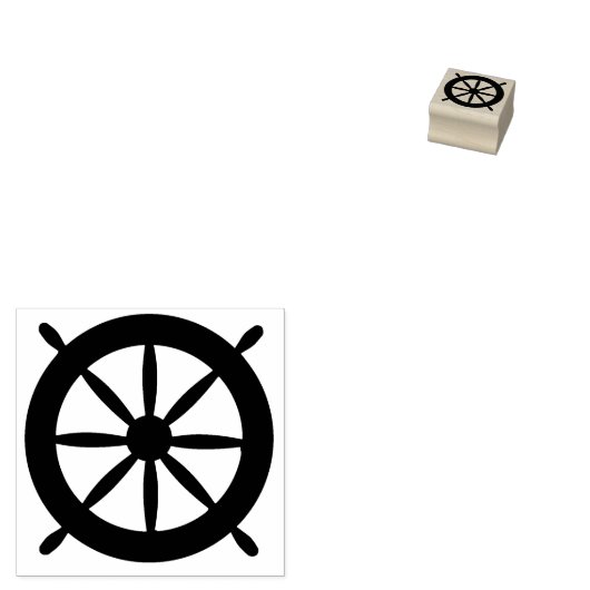Scheepswiel Rubberstempel (Gestempeld)