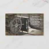 Scheepswiel Sepia  Antiek Nautical Visitekaartje (Achterkant)