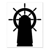 Scheepswiel Silhouette Rubber Art Stamp Rubberstempel (Afrduk)