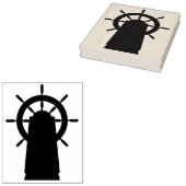 Scheepswiel Silhouette Rubber Art Stamp Rubberstempel (Gestempeld)