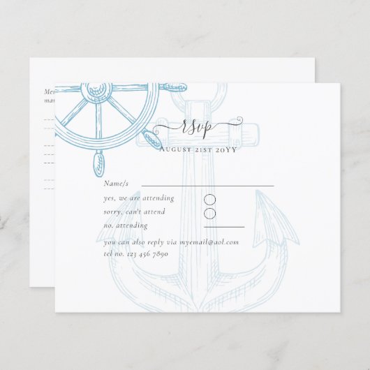 Scheepswiel Trouwen met Nautilus-thema (Voorkant / Achterkant)