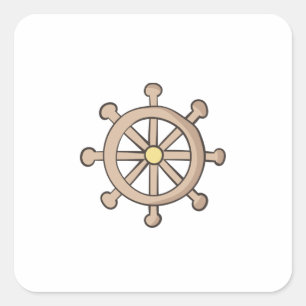 Scheepswiel Vierkante Sticker