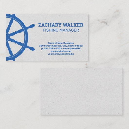 Scheepswiel Visitekaartje (Voorkant / Achterkant)