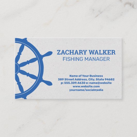 Scheepswiel Visitekaartje (Voorkant)