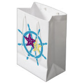 Scheepswiel & Zeester Medium Cadeauzakje (Voorkant Gekanteld)