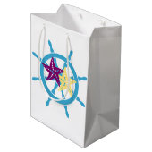 Scheepswiel & Zeester Medium Cadeauzakje (Achterkant Gekanteld)