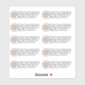 Scheepswiel Zeilen Bootvormig Retouradres Sticker (Vel)