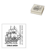  scheepswielboekplaat rubberstempel (Gestempeld)
