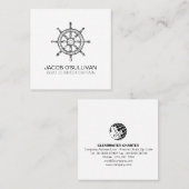 Scheepswielbootcharter Gevist Vierkante Visitekaartje (Voorkant / Achterkant)