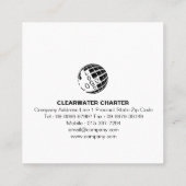 Scheepswielbootcharter Gevist Vierkante Visitekaartje (Achterkant)