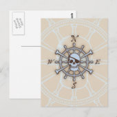 ScheepswielCompass-Roos Briefkaart (Voorkant / Achterkant)