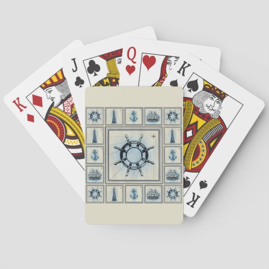 scheepswielkollage pokerkaarten (Achterkant)