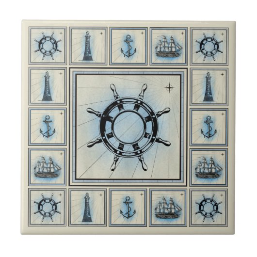  scheepswielkollage tegeltje (Voorkant)