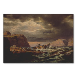 Scheepswrak aan de Noorse kust van Johan Dahl  Kaart