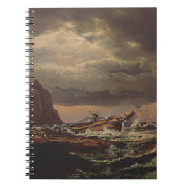 Scheepswrak aan de Noorse kust van Johan Dahl  Notitieboek