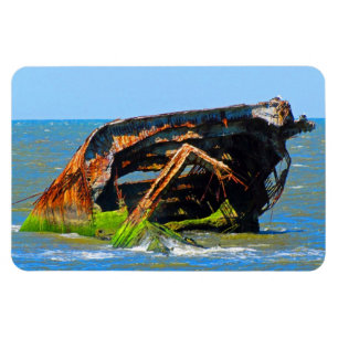Scheepswrak Abstract blauw Magneet