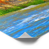 Scheepswrak Abstract blauw Poster (Hoek)