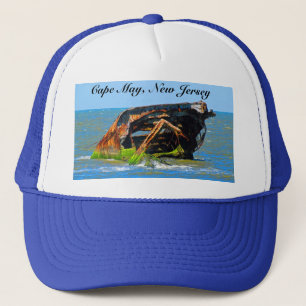 Scheepswrak Abstract blauw Trucker Pet