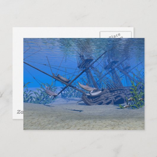 Scheepswrak Briefkaart (Voorkant / Achterkant)