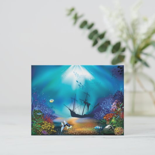 Scheepswrak Briefkaart (Staand voorkant)