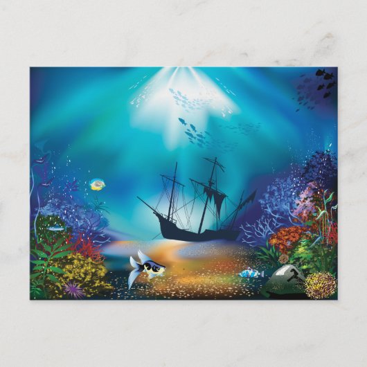 Scheepswrak Briefkaart (Voorkant)