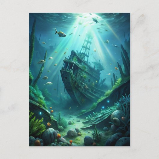 Scheepswrak Briefkaart (Voorkant)