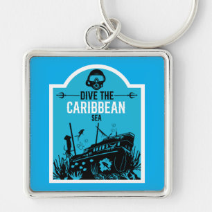 Scheepswrak Diving Caribbean Sleutelhanger