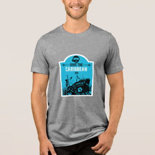 Scheepswrak Diving Caribbean Tri-Blend Shirt