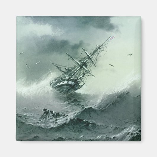 Scheepswrak (door Ivan Aivazovsky) Magneet (Voorkant)