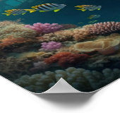 Scheepswrak en kleurrijke vissen poster (Hoek)