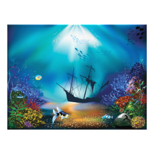 Scheepswrak Foto Afdruk