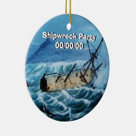 Scheepswrak Keramisch Ornament (Rechts)