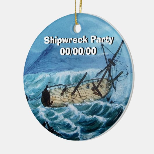 Scheepswrak Keramisch Ornament (Links)