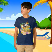 Scheepswrak leuk strand t-shirt