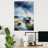 Scheepswrak onder de treurige wolken poster (Thuiskantoor)