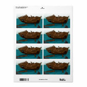 Scheepswrak onder water etiket (Full Sheet)