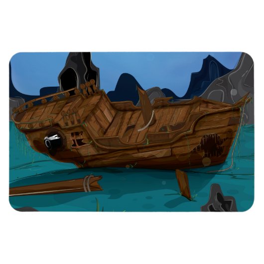 Scheepswrak onder water magneet (Horizontaal)