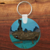Scheepswrak onder water sleutelhanger (Voorkant)