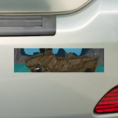 Scheepswrak onderwater bumpersticker (Op auto)