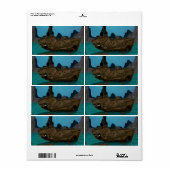 Scheepswrak onderwater etiket (Full Sheet)