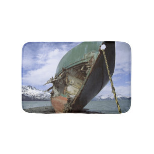 Scheepswrak op de kust badmat
